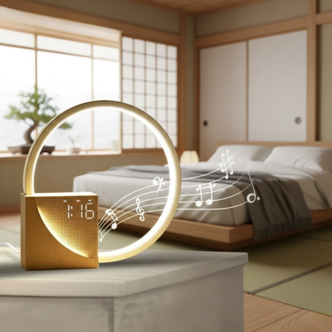 White Noise Bedside Lamp — Touch-Activated Dimmable Nightlight