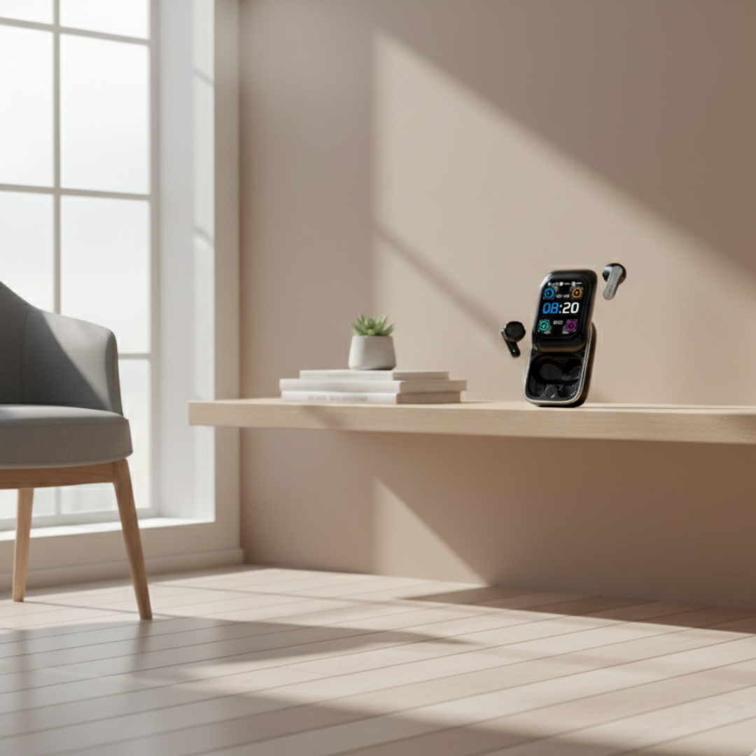 HTC NE48 Bluetoothイヤホン — HDタッチスクリーン充電ケース