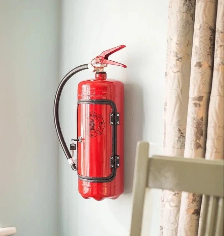 Fire Extinguisher-Style Hidden Bar Bottle Holder