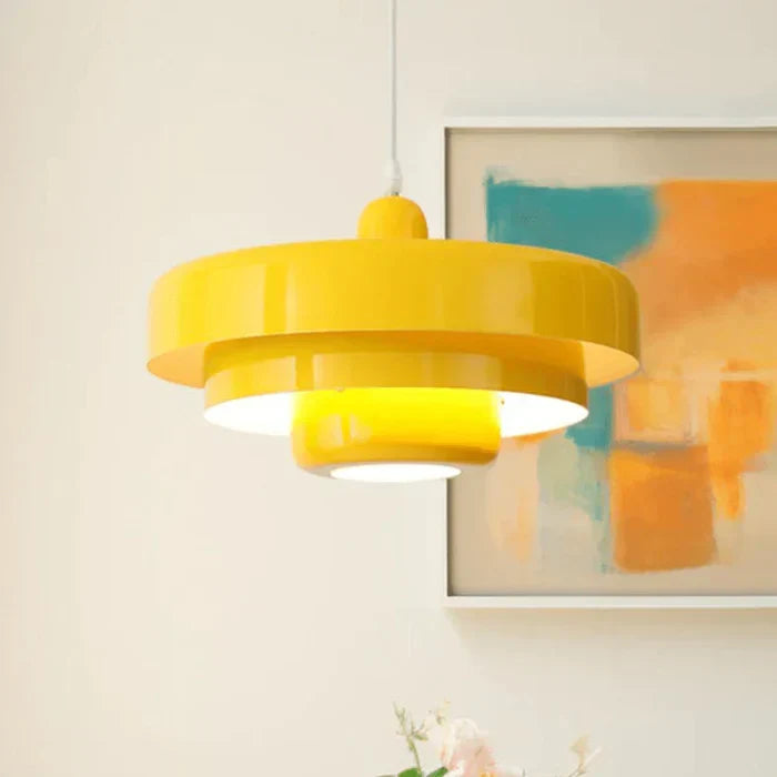 Vintage-pendellampe i metal — varm hvid LED, sort og bronze
