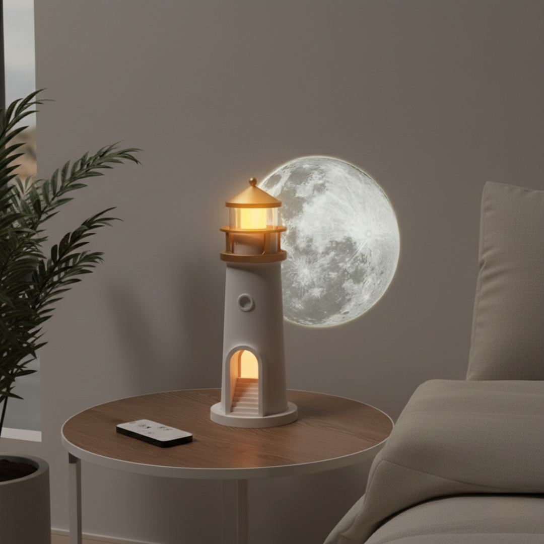 Compact Lighthouse Projector Lamp Built-In Speaker
