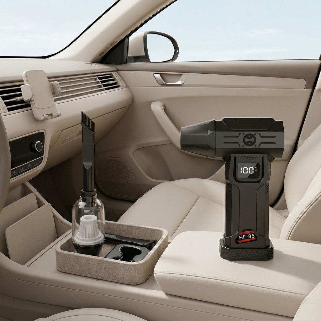 שואב אבק נייד Turbo Air — אלחוטי, מנוע ללא מברשות, עוצמת שאיבה 700g