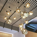 LichtDesign Geometric Round Pendant Lamp — 40 cm Diameter, Durable Black Metal