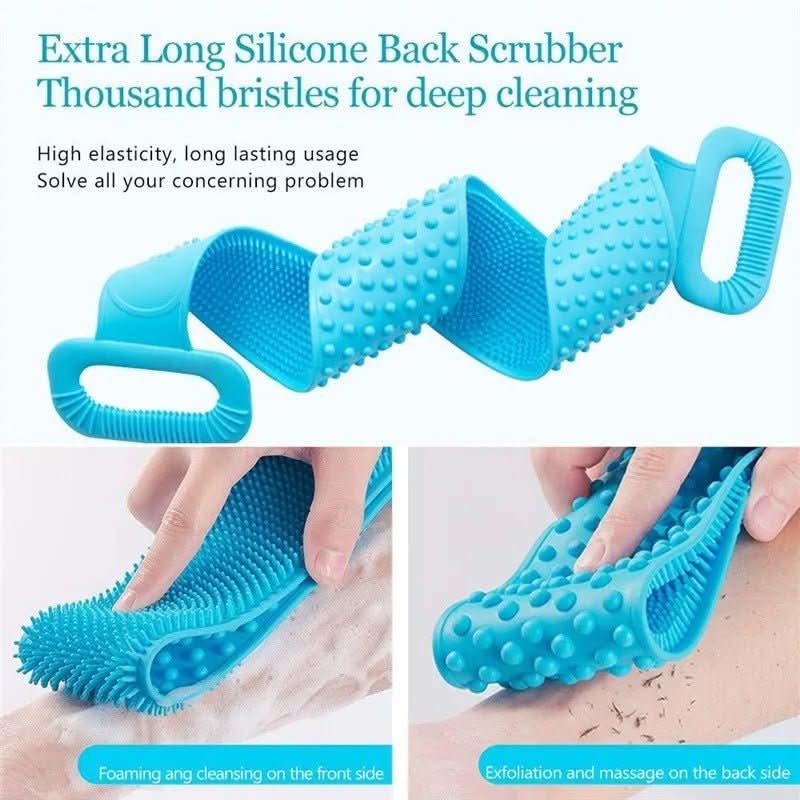 AuraFlex Silicone Body Scrub Brush — Gentle Exfoliating & Circulation Massager