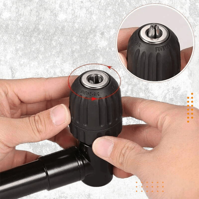 CornerFlex Drive 1500 RPM Right Angle Drill Extension — 90-Degree Configuration