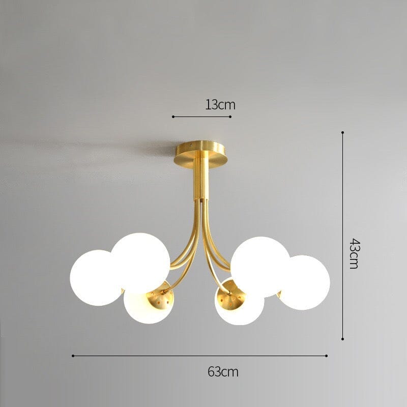 Lumenara Deckenpendelleuchte – warmes bernsteinfarbenes Glas, sanftes Leuchten