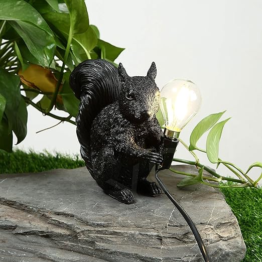 SylvanGlow Squirrel Table Lamp — Nordic-Inspired Design, Warm LED Glow