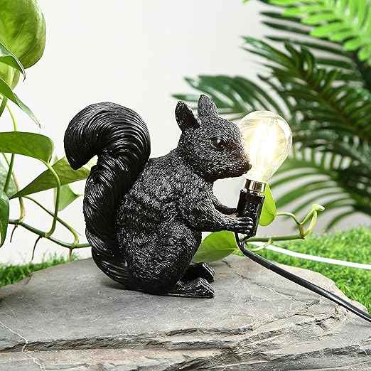 SylvanGlow Squirrel Table Lamp — Nordic-Inspired Design, Warm LED Glow