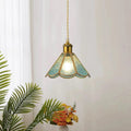 Kirei Vintage Japanese-Inspired Pendant Lamps — Copper and Stained Glass Shade