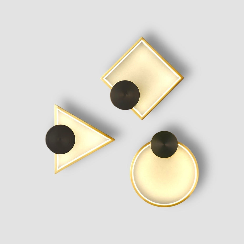 LumiForm Geometric Wall Lamp — Integrated LED Lighting