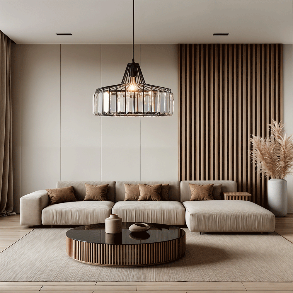 Lyra Prismatic Crystal Ceiling Pendant Light