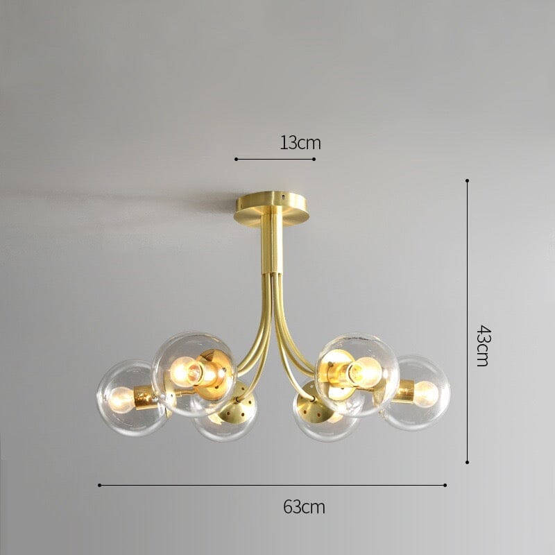 Lumenara Deckenpendelleuchte – warmes bernsteinfarbenes Glas, sanftes Leuchten