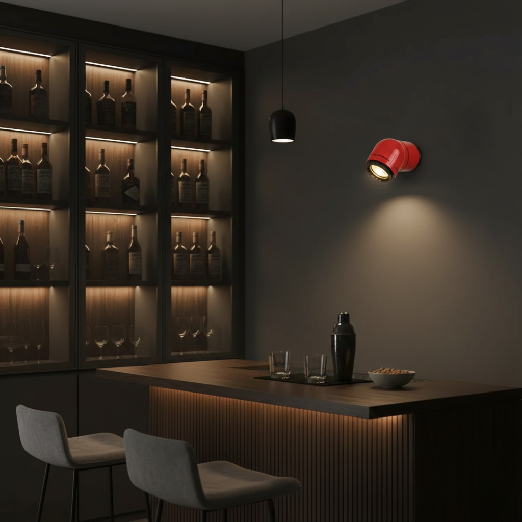 Nordic Style Water Pipe Accent Lamp — Sculptural LED Table Light, Adjustable Brightness