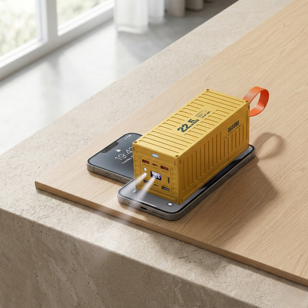 Powerbank 60000mAh — wyświetlacz cyfrowy, Power Delivery 22.5W, Quick Charge 3.0