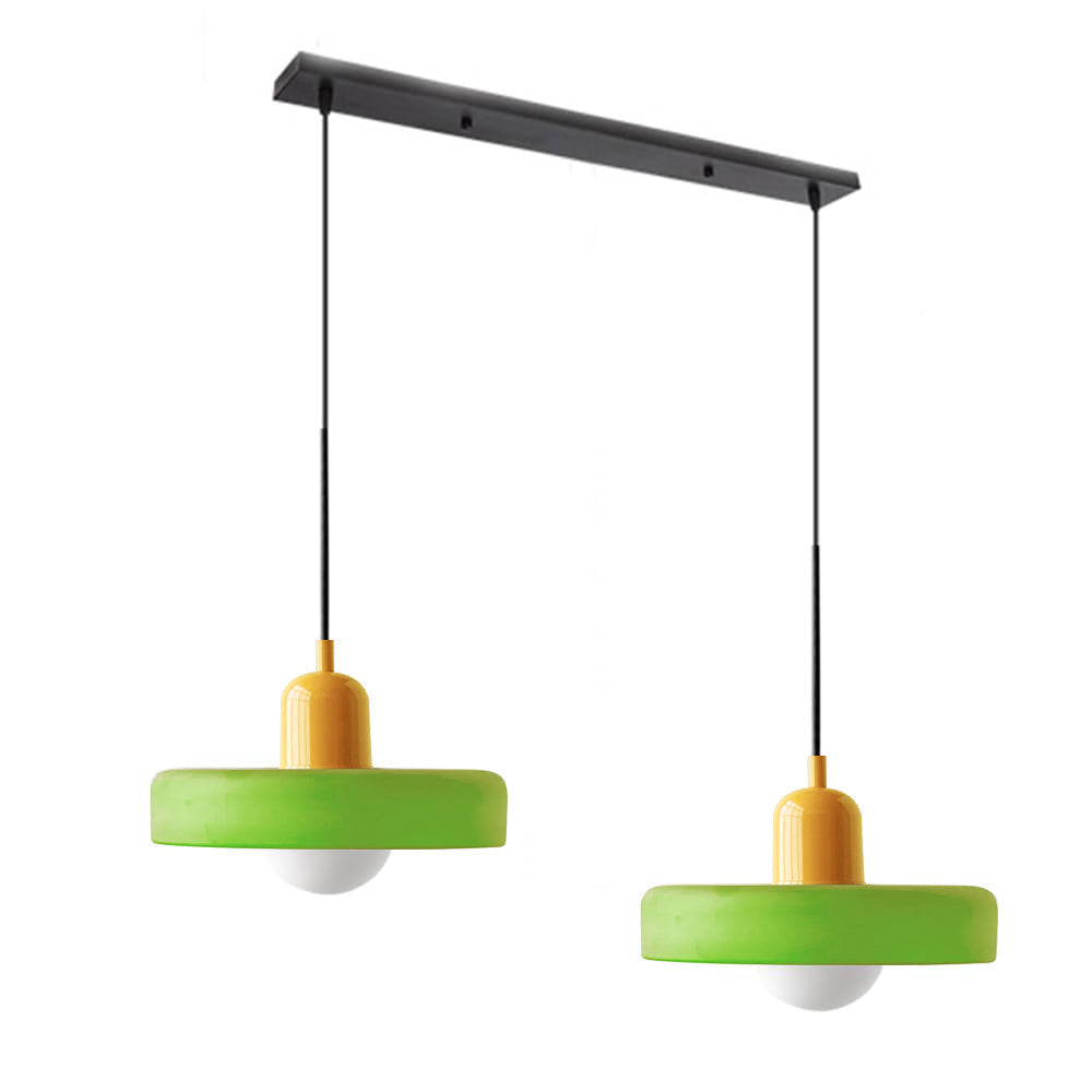 Luccon-pendellampe med dobbeltglas, G9, 35 cm