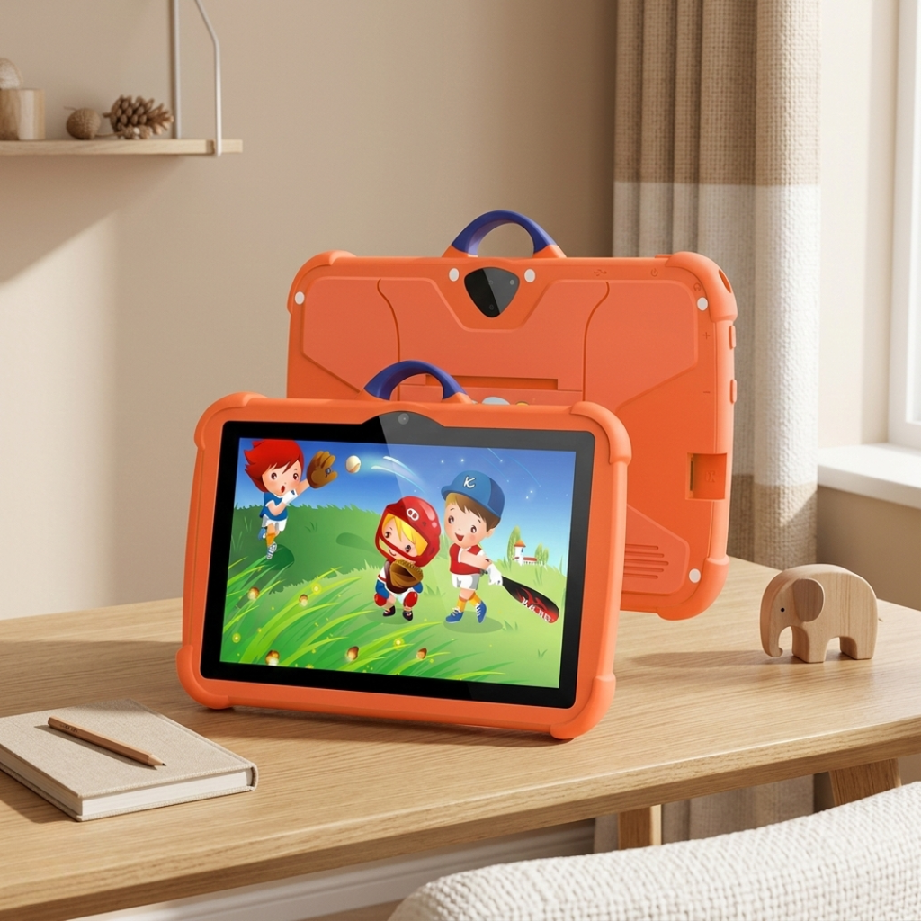 טאבלט PC חינוכי לילדים — צג בגודל 7 אינץ', Android 13, מעבד מרובע ליבות, אחסון בנפח 64GB