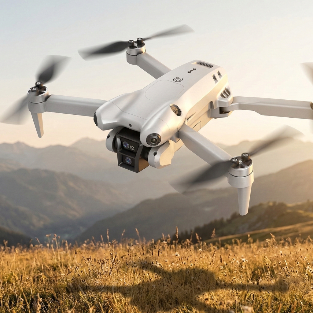 Dron con cámara dual 8K — Sistema automatizado para evitar obstáculos