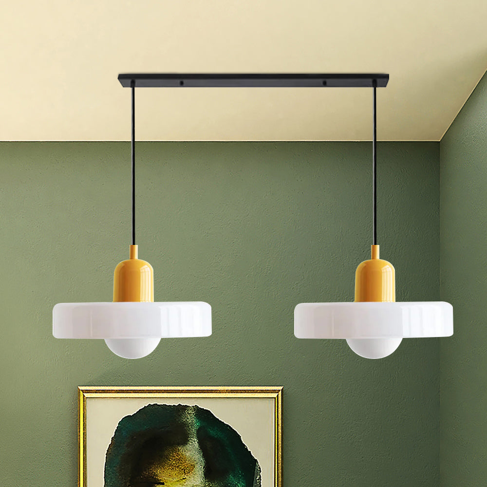 Luccon-pendellampe med dobbeltglas, G9, 35 cm