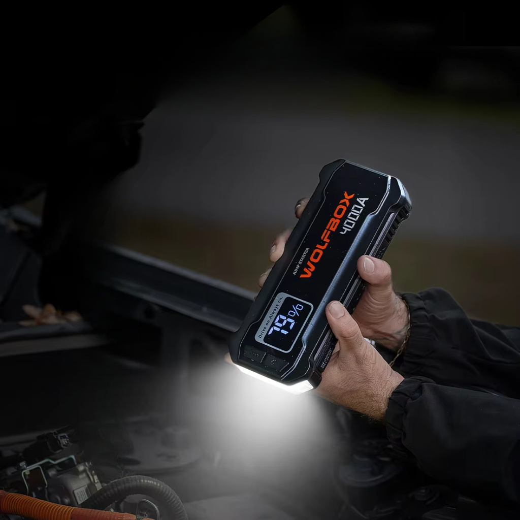 Tragbares 24000mAh-Auto-Starthilfegerät — 4000A Spitzenstrom