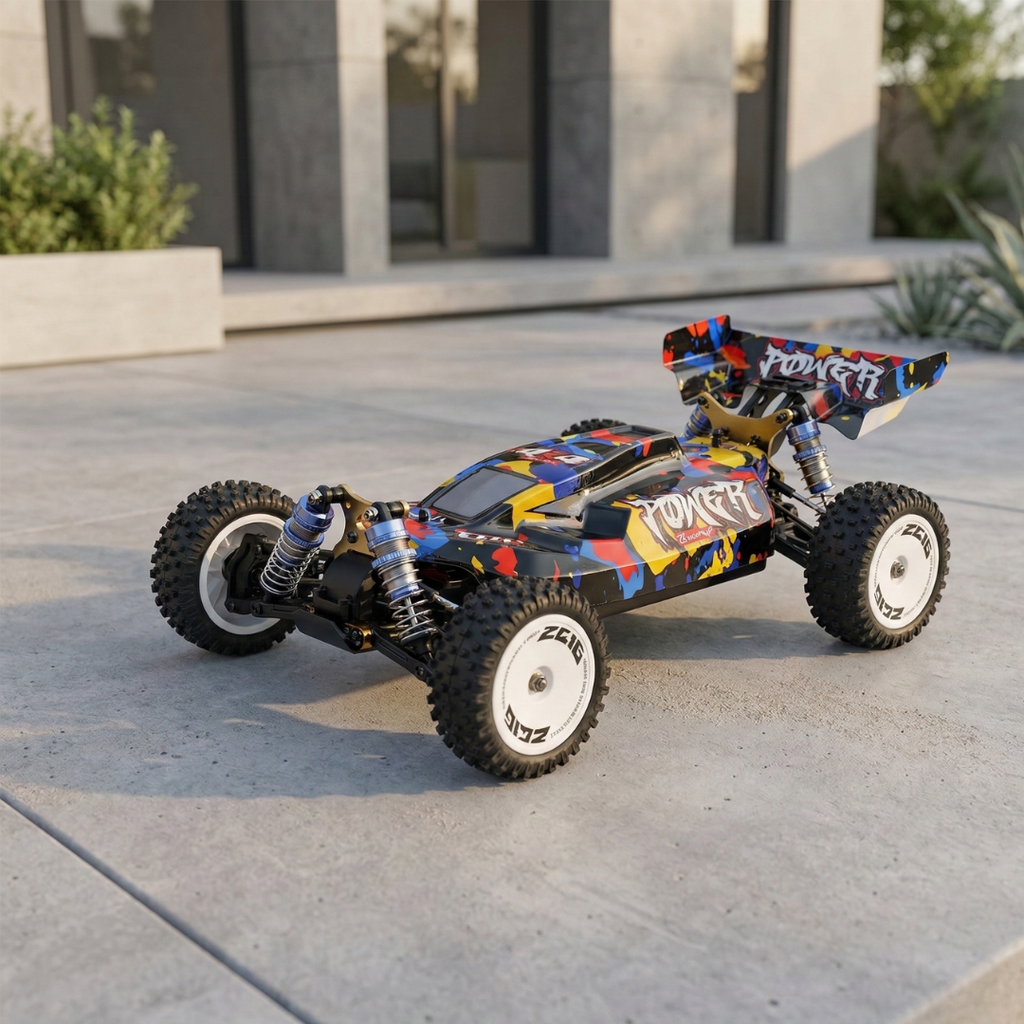 Terénní RC auto 1:12 s bezkartáčovým motorem a pohonem 4WD — maximální rychlost 75km/h