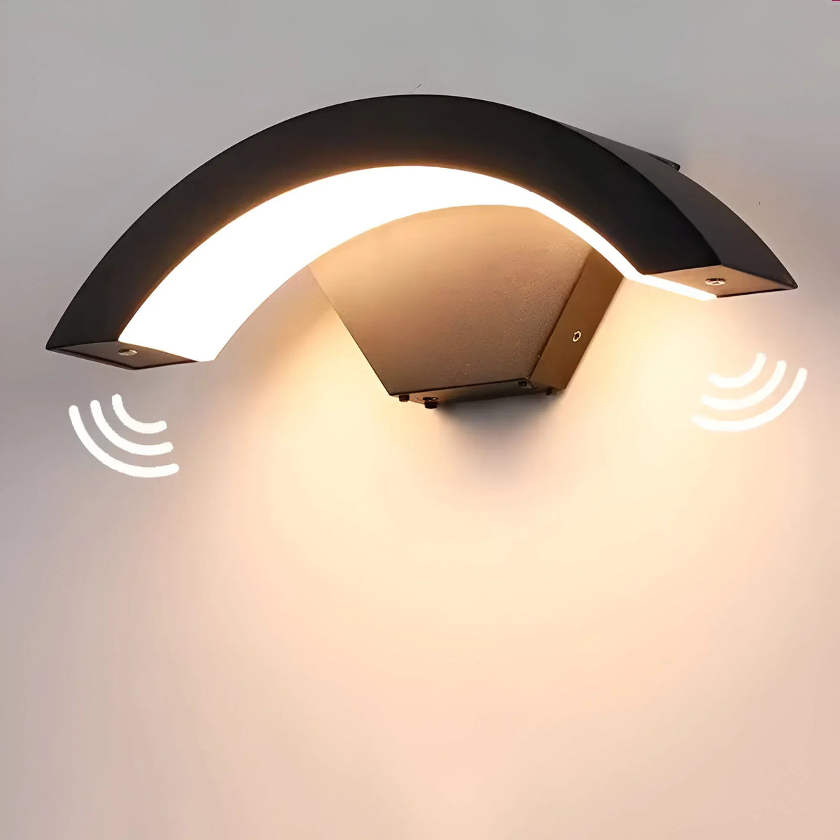 LED-utomhusvägglampa — rörelsesensor, väderbeständig