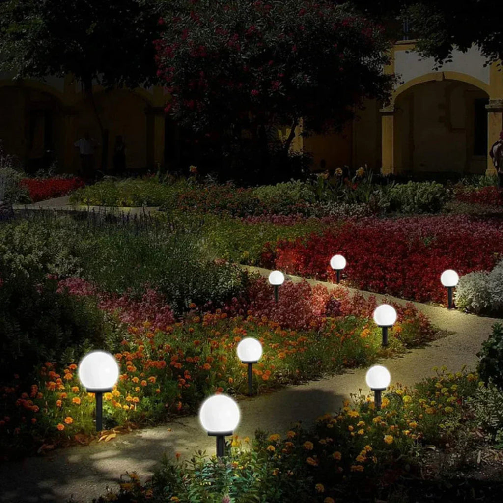 Solar Garden Globe Lights Set of 3 Outdoor Glow - Wildoxy