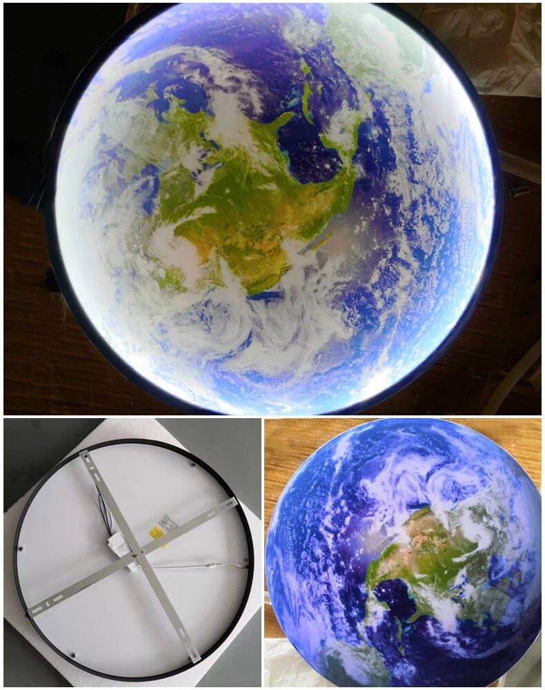 TerraGlow Modern Globe LED Wall Lamp — Contemporary Glass Shade Design