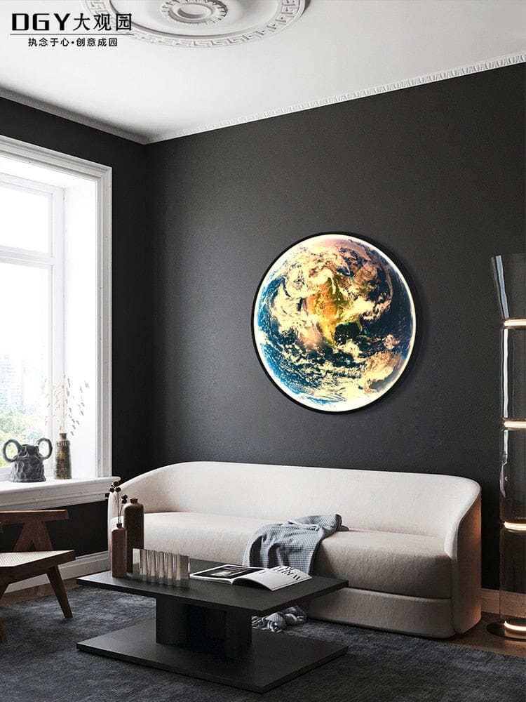 TerraGlow Modern Globe LED Wall Lamp — Contemporary Glass Shade Design