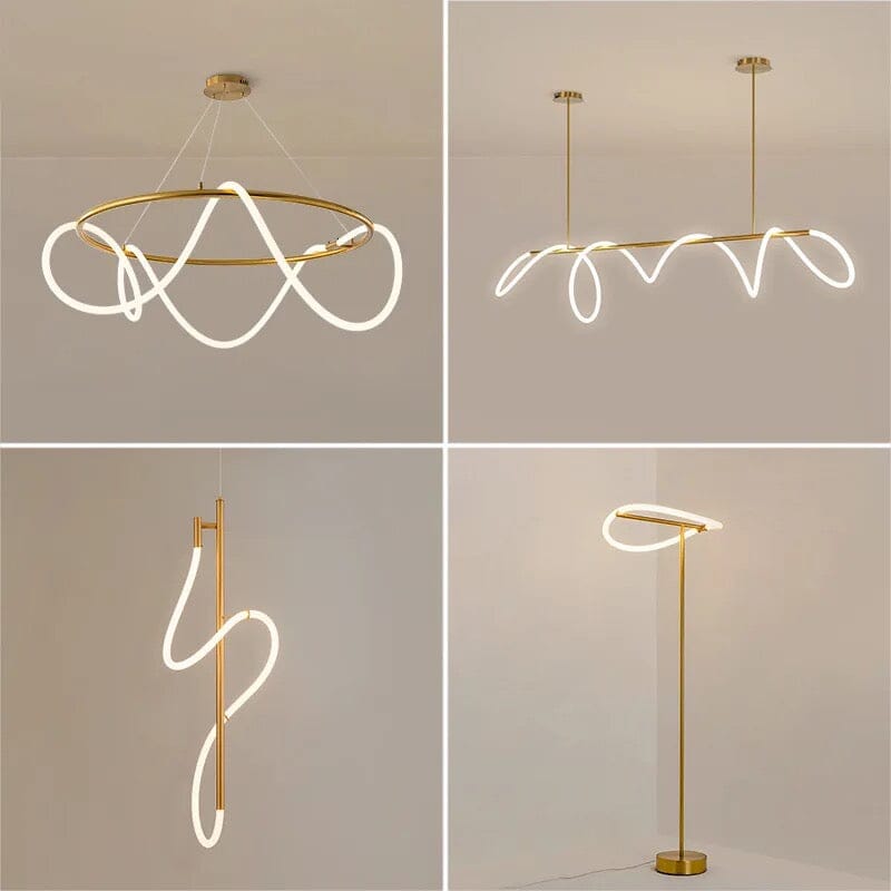 LumaTwirl LED Pendant Light — Warm Glow, Soft Shading Effect
