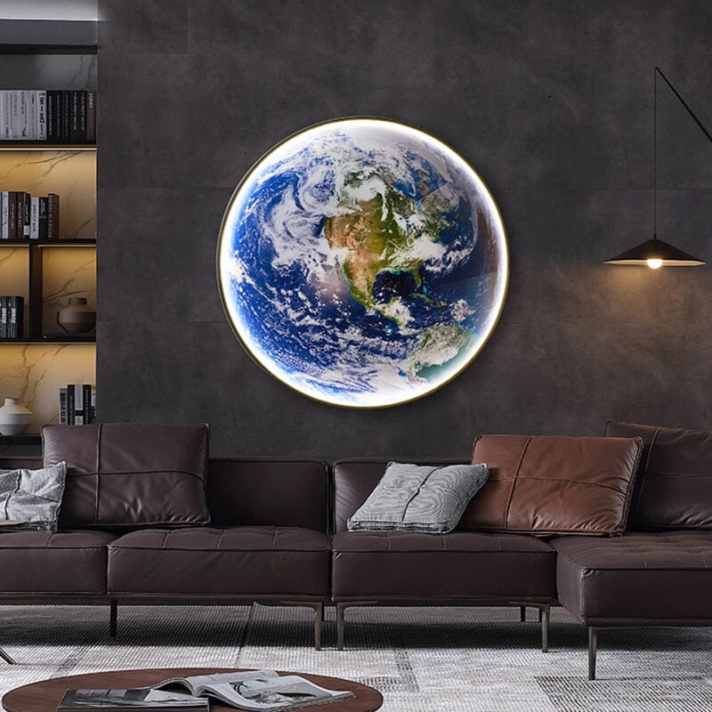 TerraGlow Modern Globe LED Wall Lamp — Contemporary Glass Shade Design
