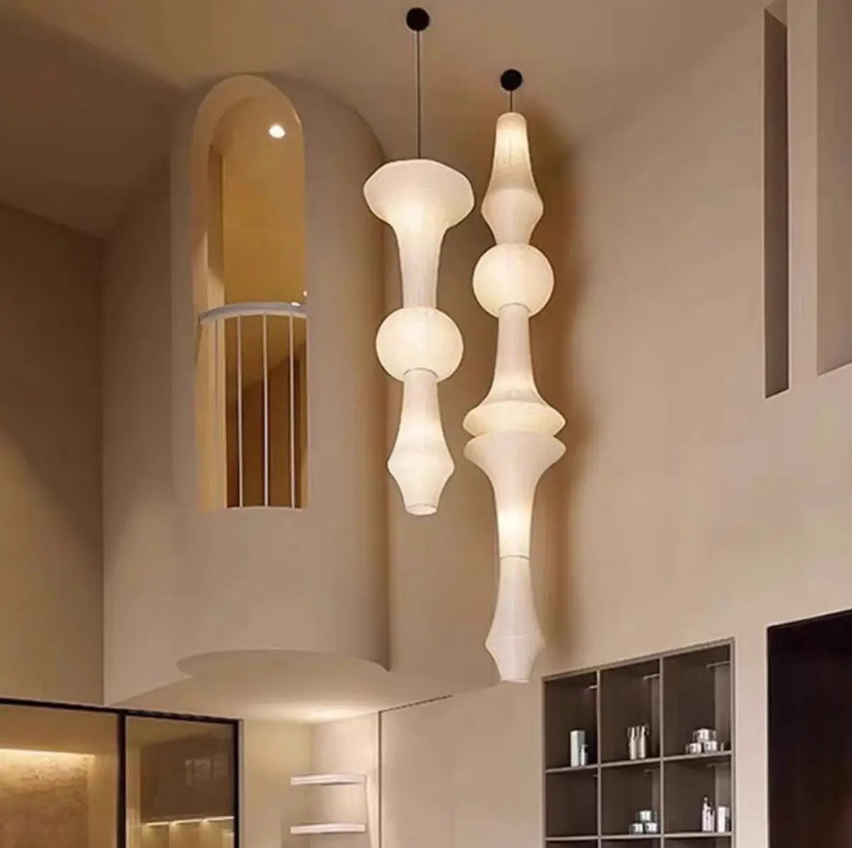 LyraCrest Sculpted Pendant Lights — Contemporary Aesthetic Design