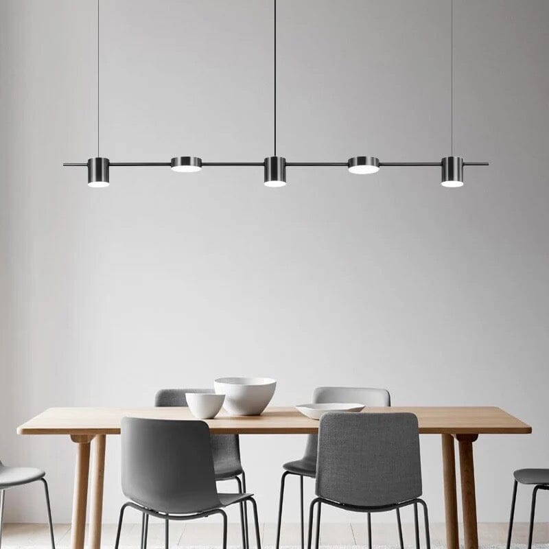 Astrael Semi-Flush Mount Chandelier — Aluminum, Iron Finish