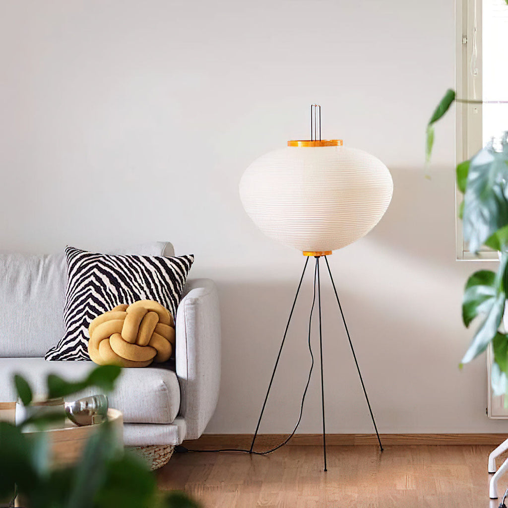 Hikaru Minimalist Design Floor Lamp — Soft Ambient Glow Rice Paper Shade