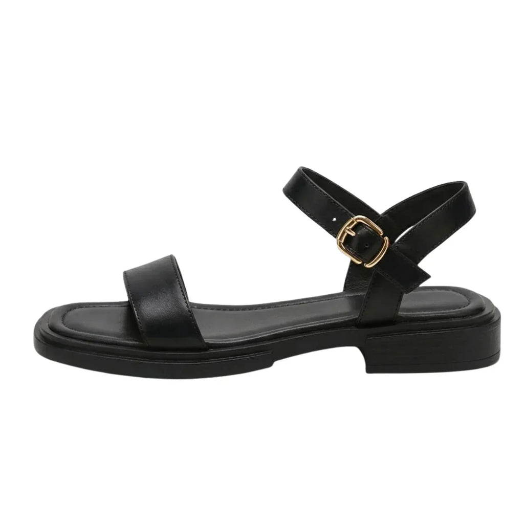 Stützende Somm ersandalen für Damen — Weiches Fußbett, verstellbarer Knöchelriemen, federleichte flache Sohle