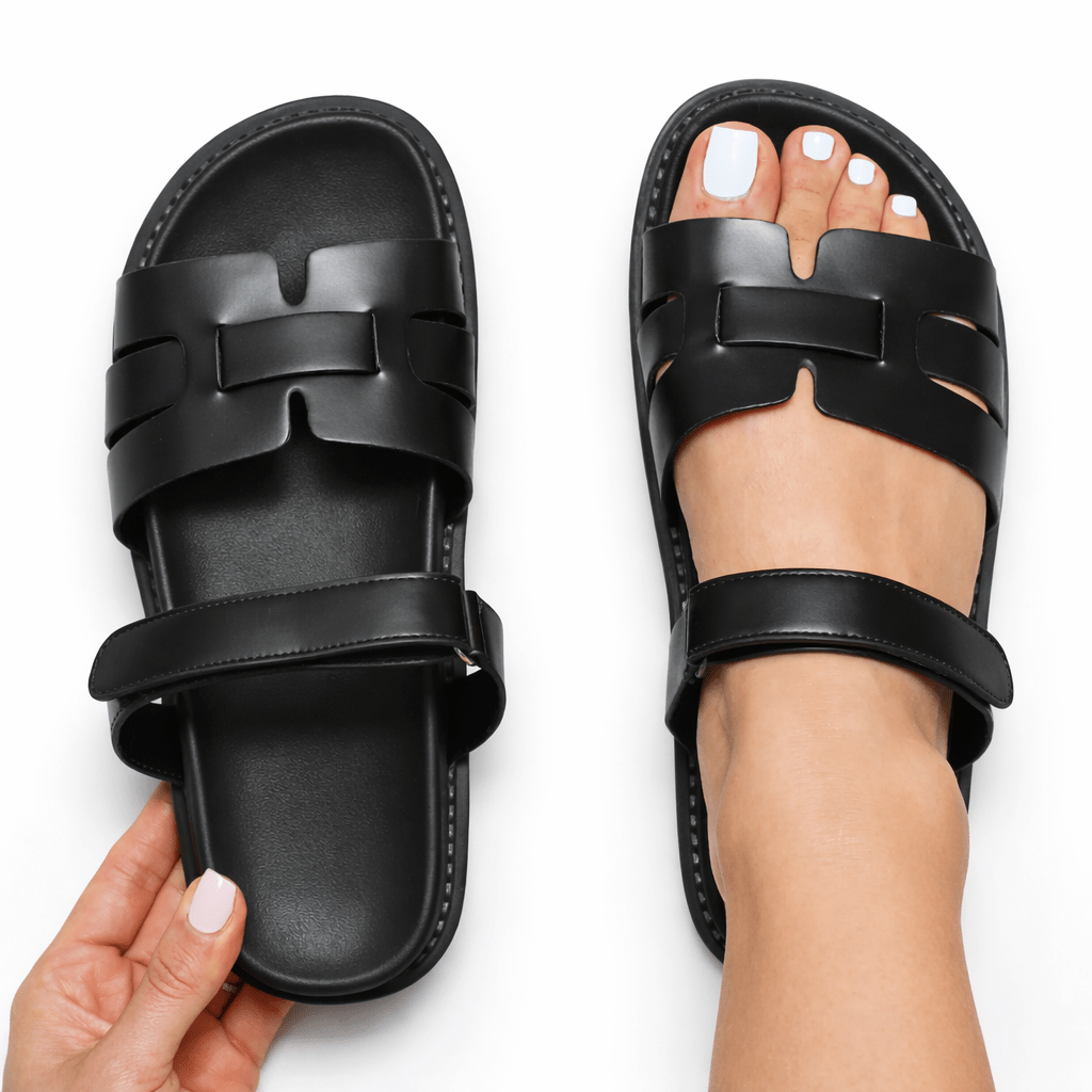 Sandalias de paseo para mujer — Tiras ajustables y soporte acolchado