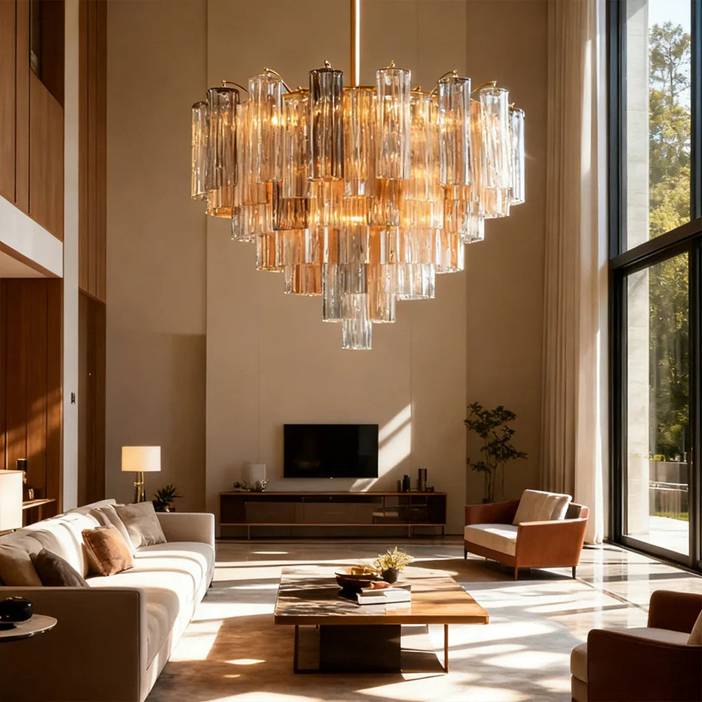 Star Shaped Glass Tube Chandelier | wildoxy