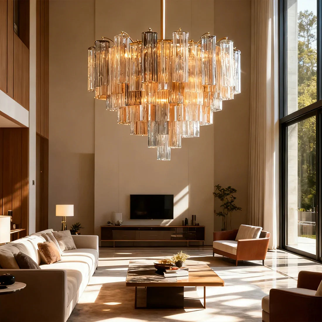 Star Shaped Glass Tube Chandelier | wildoxy