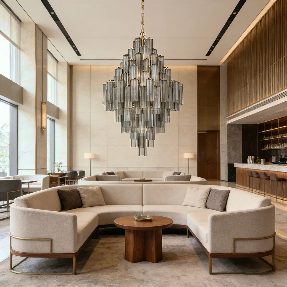 Star Shaped Glass Tube Chandelier | wildoxy