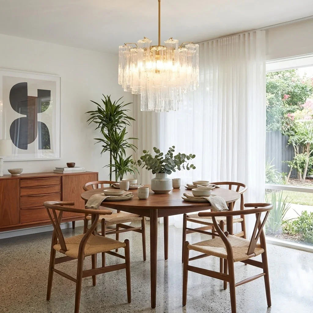 Star Shaped Glass Tube Chandelier | wildoxy