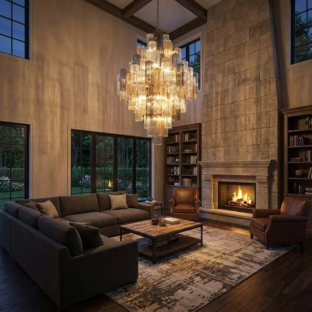 Star Shaped Glass Tube Chandelier | wildoxy