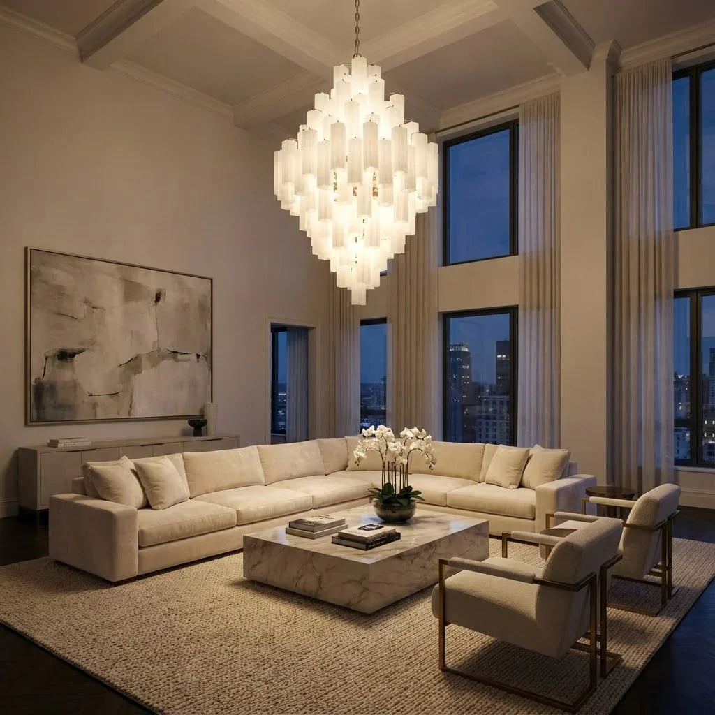 Star Shaped Glass Tube Chandelier | wildoxy