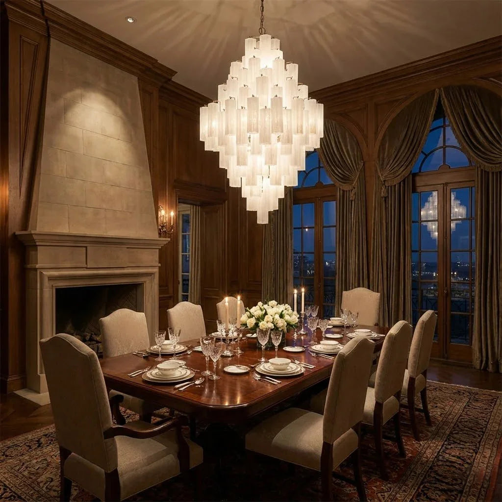 Star Shaped Glass Tube Chandelier | wildoxy
