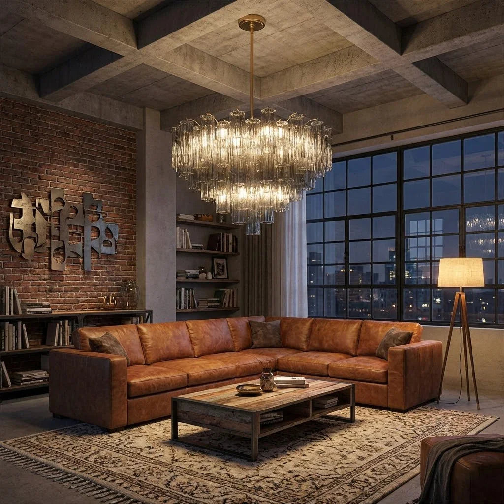 Star Shaped Glass Tube Chandelier | wildoxy