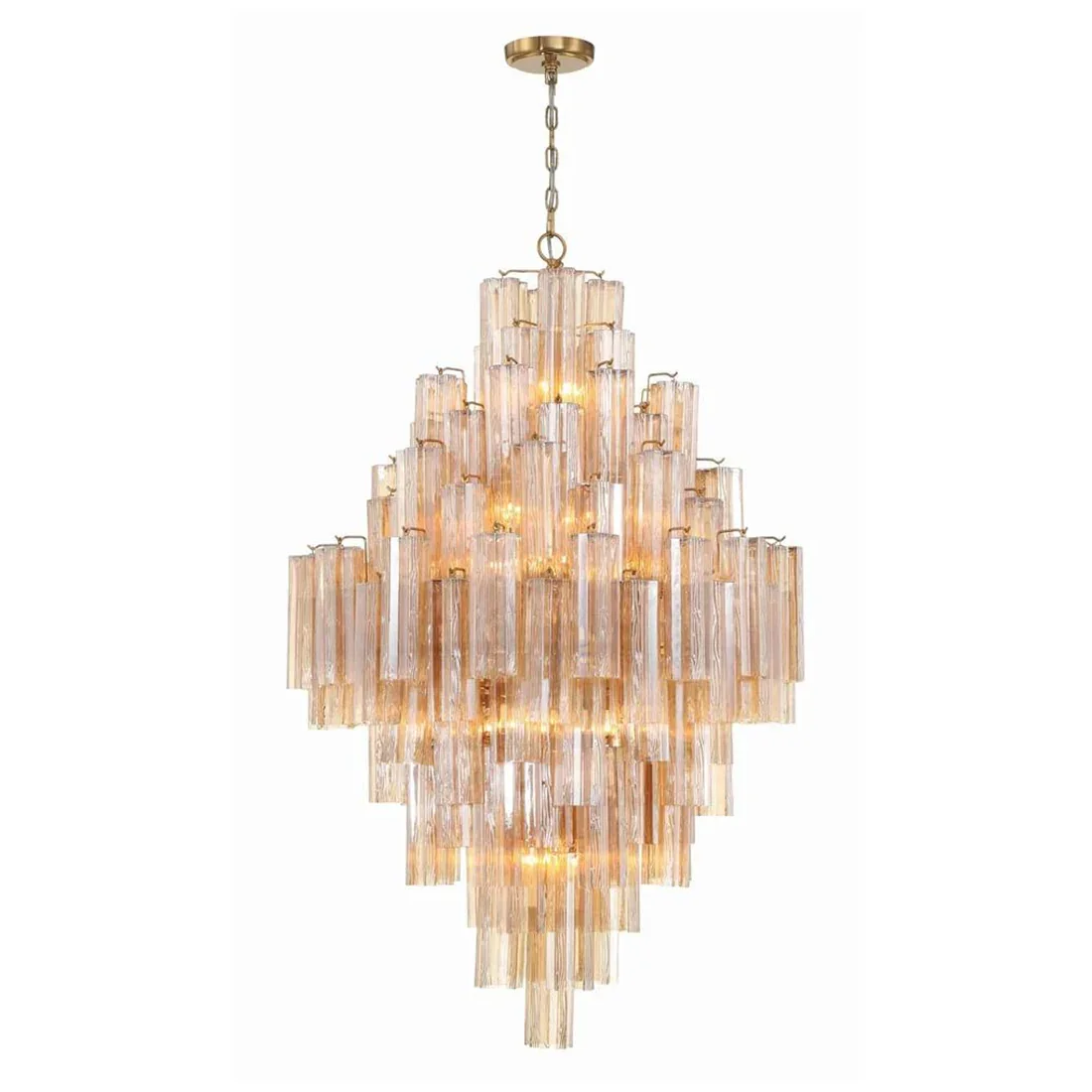Star Shaped Glass Tube Chandelier | wildoxy