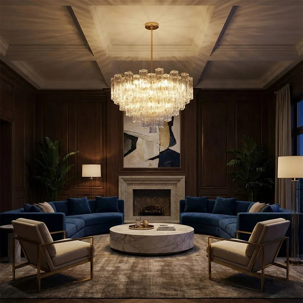 Star Shaped Glass Tube Chandelier | wildoxy