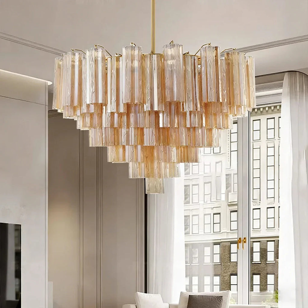 Star Shaped Glass Tube Chandelier | wildoxy