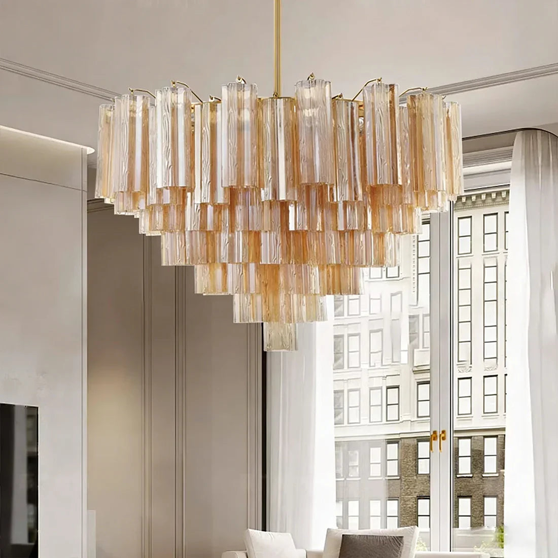 Star Shaped Glass Tube Chandelier | wildoxy
