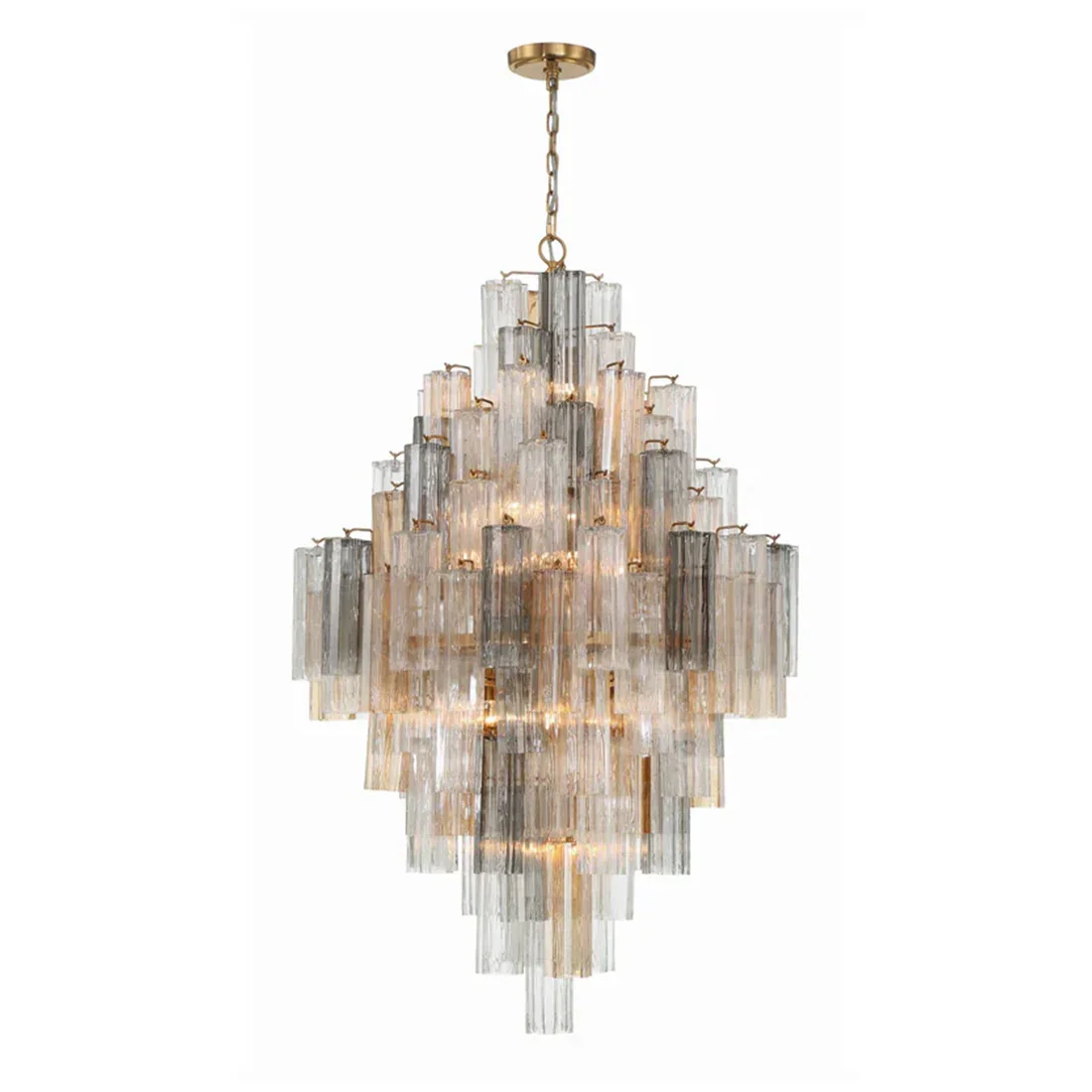 Star Shaped Glass Tube Chandelier | wildoxy