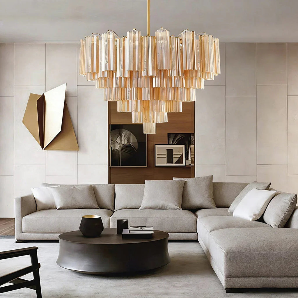 Star Shaped Glass Tube Chandelier | wildoxy
