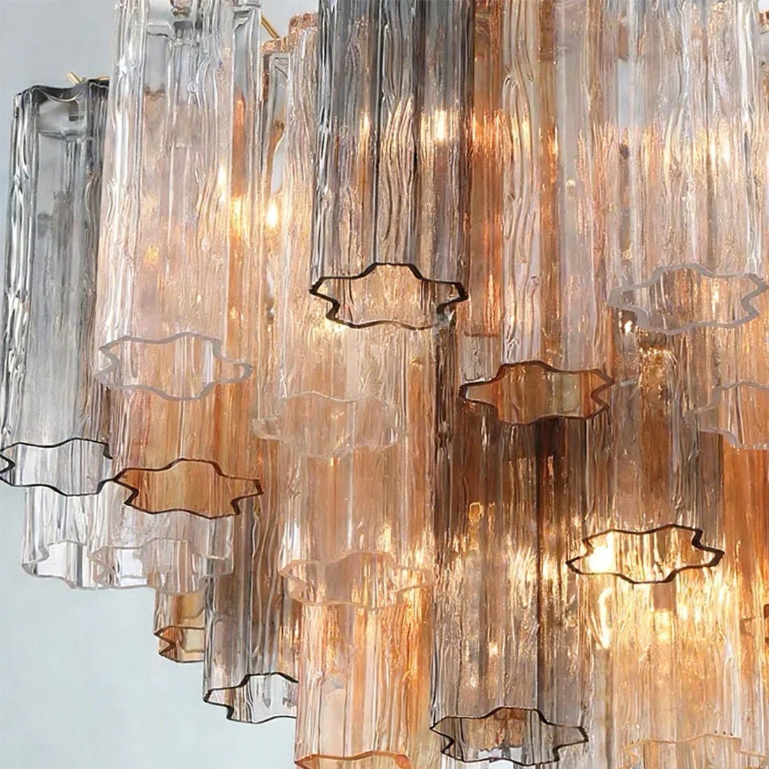 Star Shaped Glass Tube Chandelier | wildoxy
